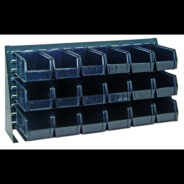 Quantum Storage Systems Steel Complete Package Unit and Storage Bin Combination, 8 in D x 19 in H x 36 in W, 3 Shelves QBR-3619-230-18BK